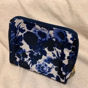 Estee Lauder Blue and White Cosmetic Bag/Clutch